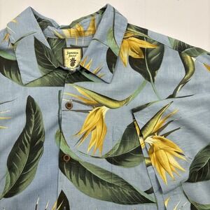 Jamaican Jaxx Mens Silk Birds Of Paradise Island Style Hawaiian Shirt Floral 2XL